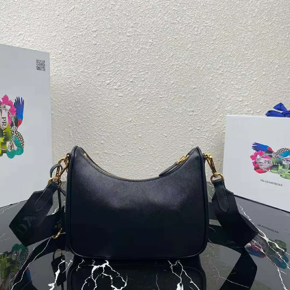 Prada Prada Re-Edition 2005 Saffiano Leather Bag for Women in Black