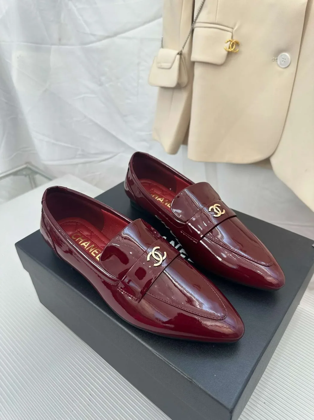 Chanel Goddess Loafers Burgundy Chanel Goddess Loafers Burgundy