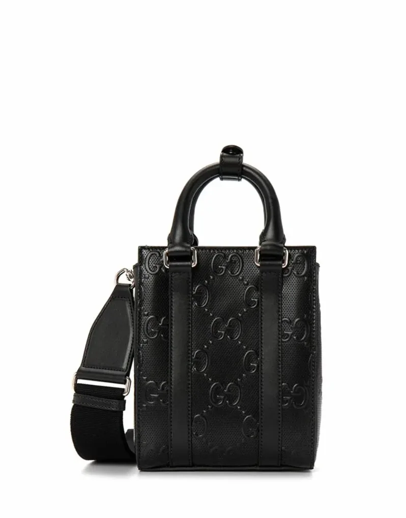 Gucci GG Embossed Mini Tote Bag Black GG Embossed /