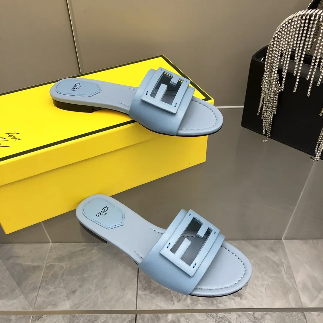 Fendi Light Blue Slides 8R8136AE7TF18TF Fendi Light Blue Slides 8R8136AE7TF18TF