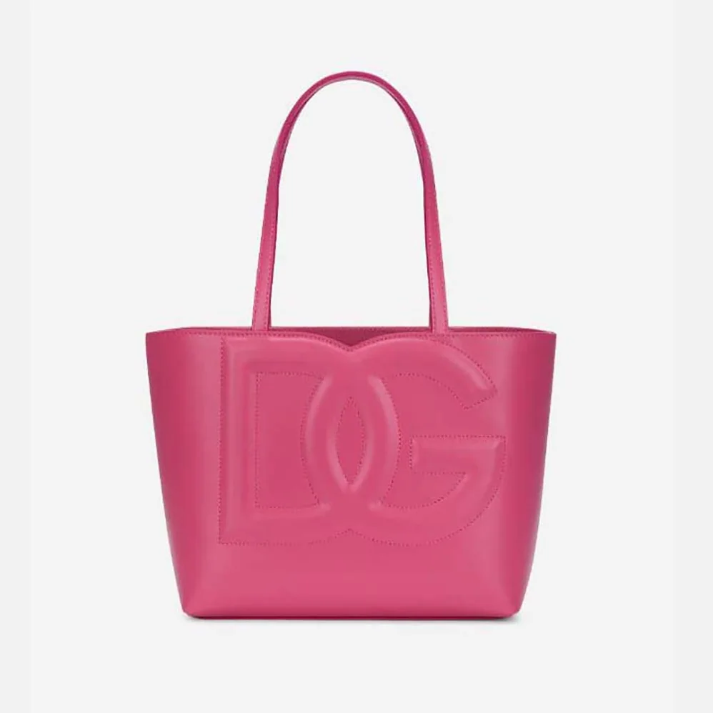 Dolce Gabbana D&G Small Calfskin DG Logo Bag Shopper for Women in Pink Dolce Gabbana D&G Small Calfskin DG Logo Bag Shopper for Women in Pink