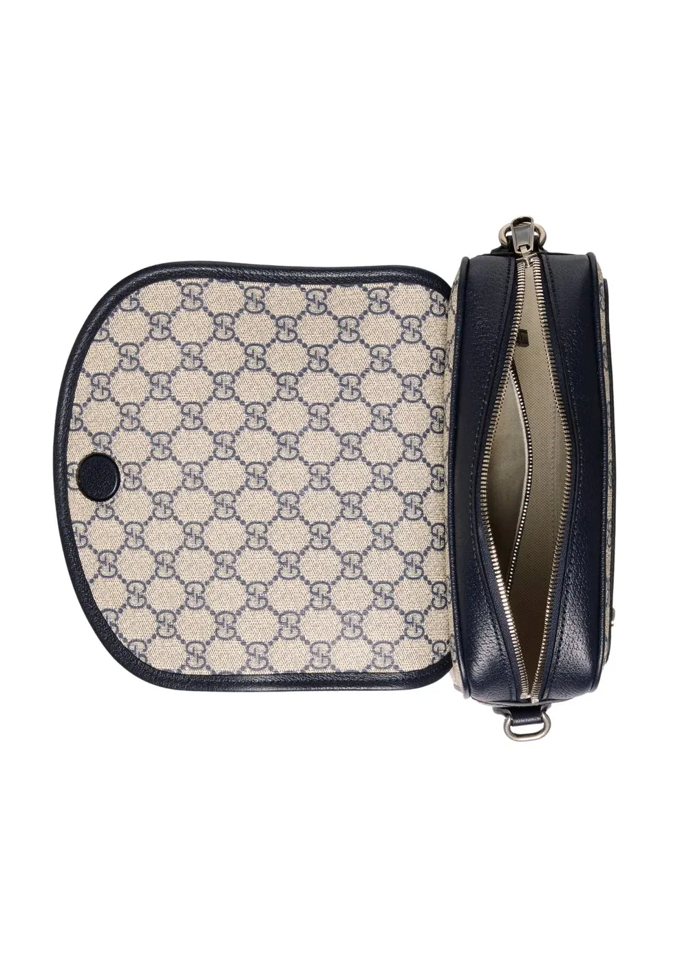 Gucci Ophidia GG Small Shoulder Bag Dark Blue in Beige Gucci Ophidia GG Small Shoulder Bag Dark Blue in Beige