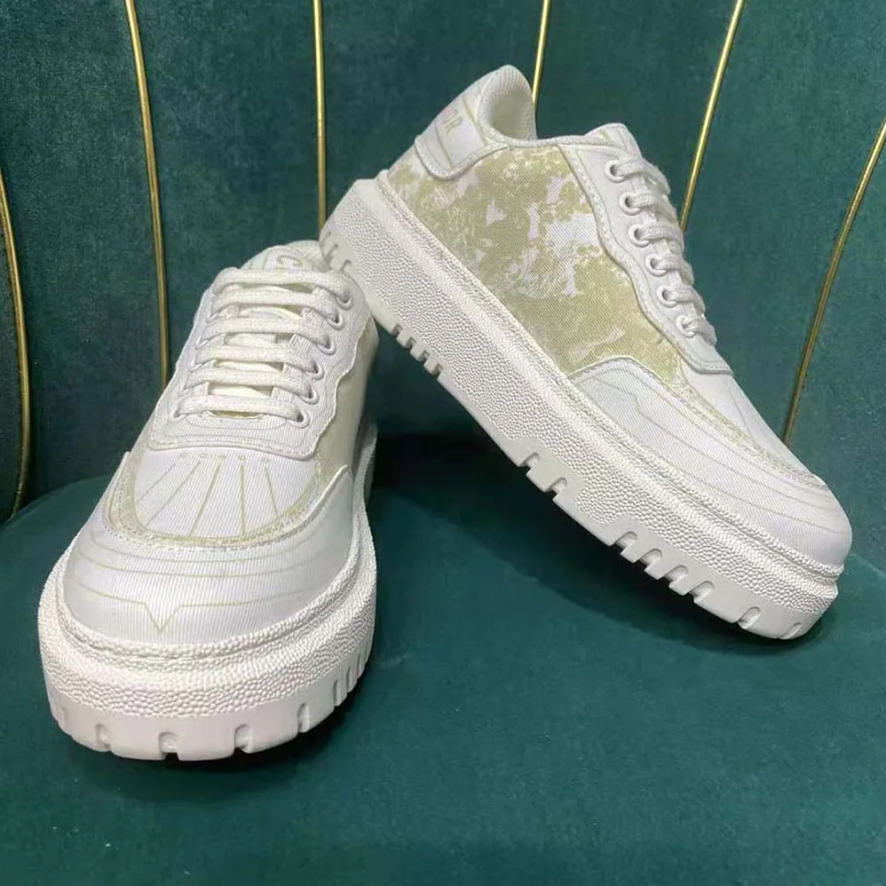 Dior Addict Sneaker Lime Toile de Jouy Technical Fabric for Women