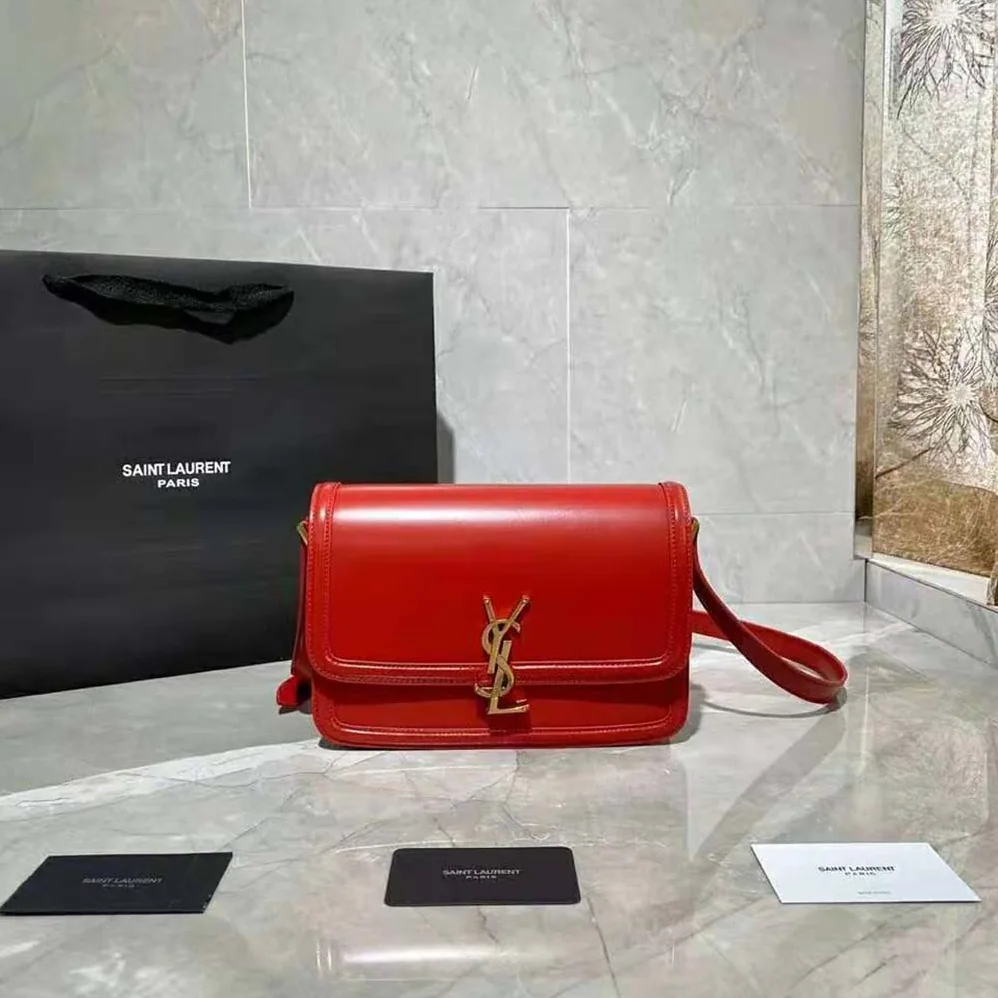 Saint Laurent YSL Solferino Medium Satchel in Box Saint Laurent Leather for Women Saint Laurent YSL Solferino Medium Satchel in Box Saint Laurent Leather for Women
