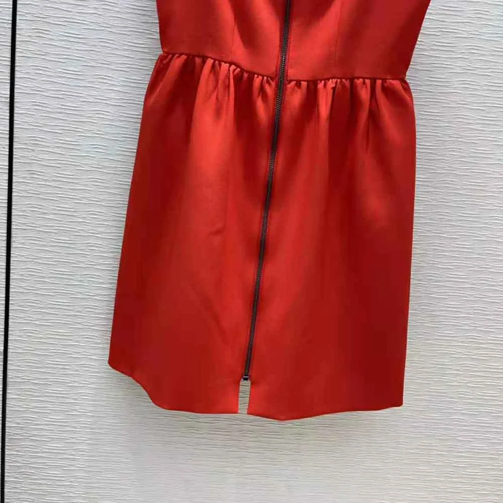 Dior Short Zipped Dress Red Double for Women in Sided Wool Dior Short Zipped Dress Red Double for Women in Sided Wool