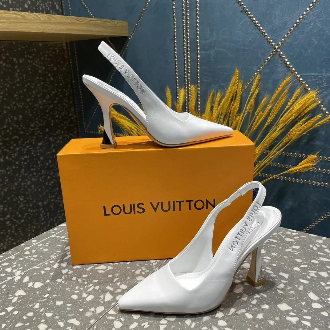 Louis Vuitton Sparkle Slingback Pump White Louis Vuitton Sparkle Slingback Pump White