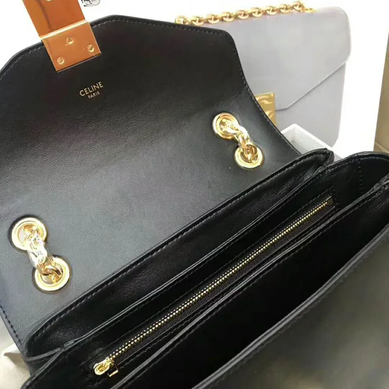 Celine Medium C Bag in Shiny Calfskin for Women in Black Celine Medium C Bag in Shiny Calfskin for Women in Black