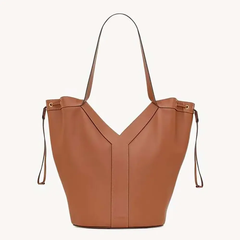 Saint Laurent YSL Y Large Hobo in Leather for Women in Brown