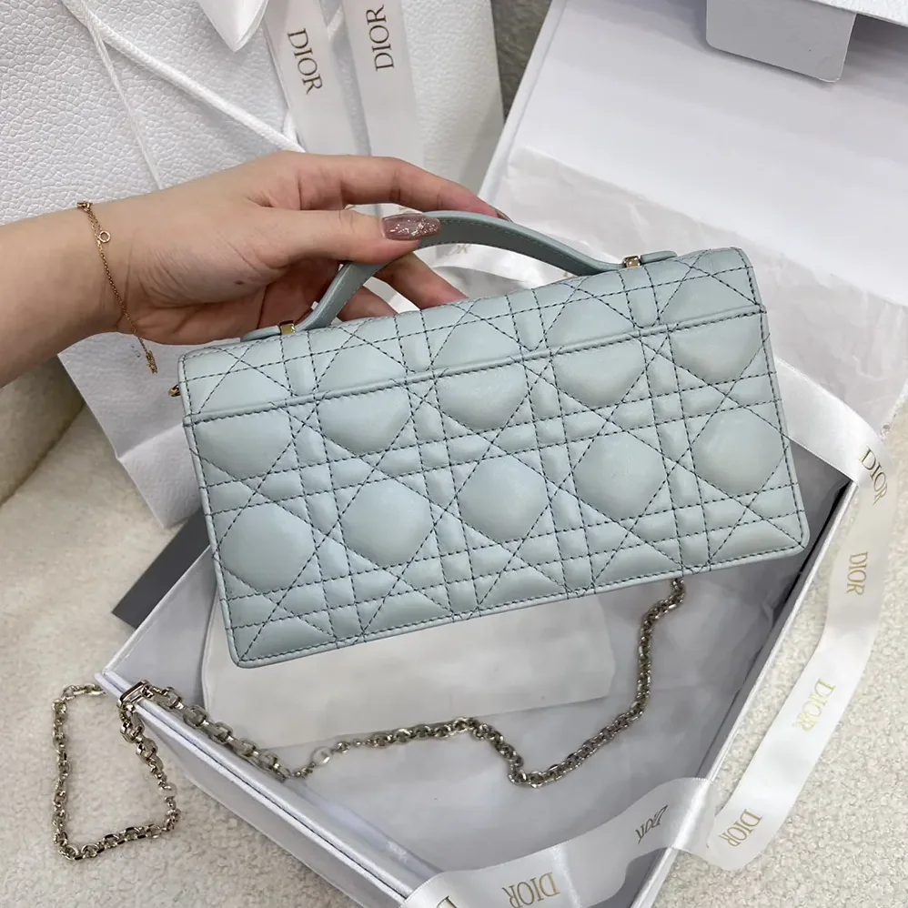 Dior My Dior Mini Bag Cloud Blue Cannage Lambskin for Women Dior My Dior Mini Bag Cloud Blue Cannage Lambskin for Women