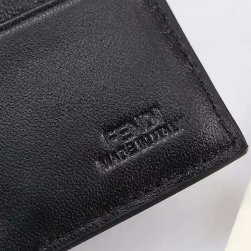 Fendi Bi-Fold Wallet in FF Motif Nappa Leather for Men