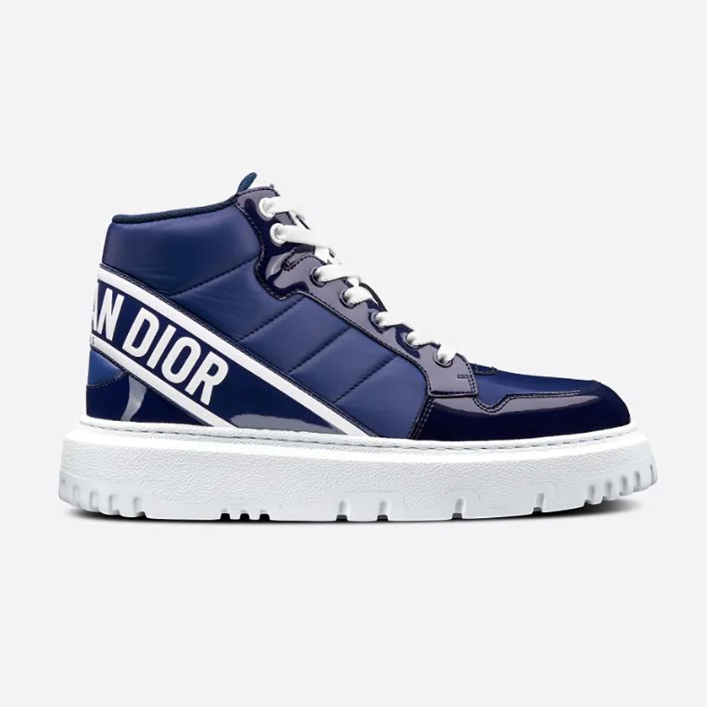 Dior D-Player Sneaker Navy Blue Quilted Nylon for Unisex Dior D-Player Sneaker Navy Blue Quilted Nylon for Unisex