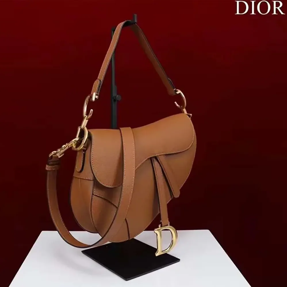 Dior CD Saddle Bag Strap Golden Saddle Grained Calfskin for Women Dior CD Saddle Bag Strap Golden Saddle Grained Calfskin for Women