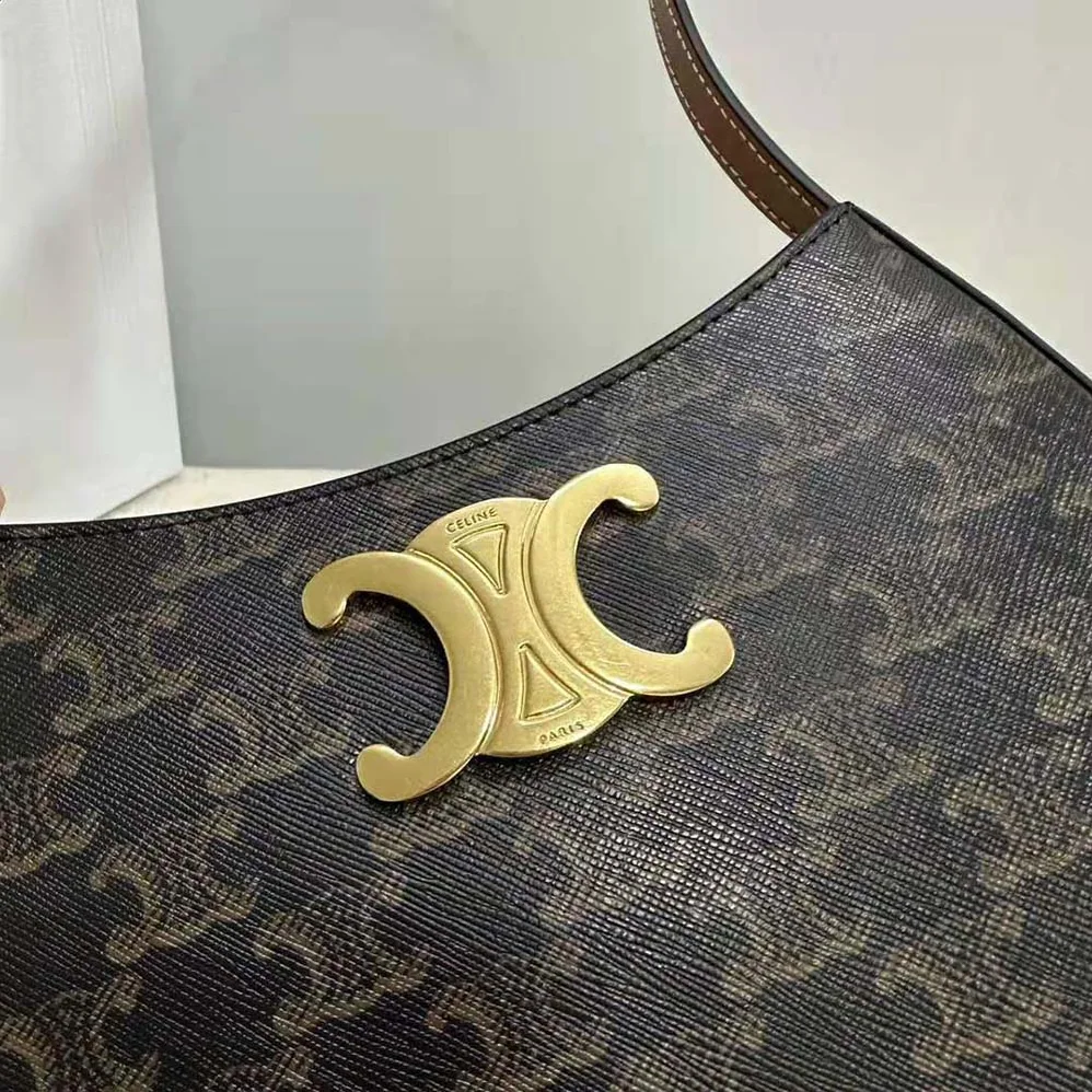 Celine Medium Tilly Bag in Triomphe Canvas and Calfskin for Women Celine Medium Tilly Bag in Triomphe Canvas and Calfskin for Women